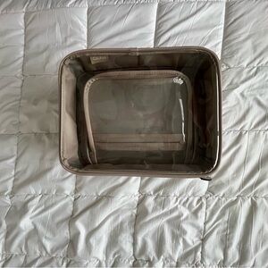 Calpak Transparent Organizer with Tan Trim